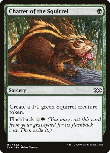 Chatter of the Squirrel - Create a 1/1 green Squirrel creature token.