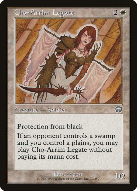 Cho-Arrim Legate - If an opponent controls a Swamp and you control a Plains