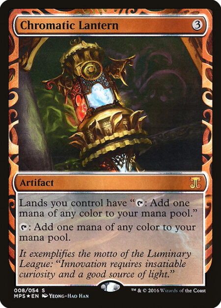 Chromatic Lantern - Lands you control have "{T}: Add one mana of any color."