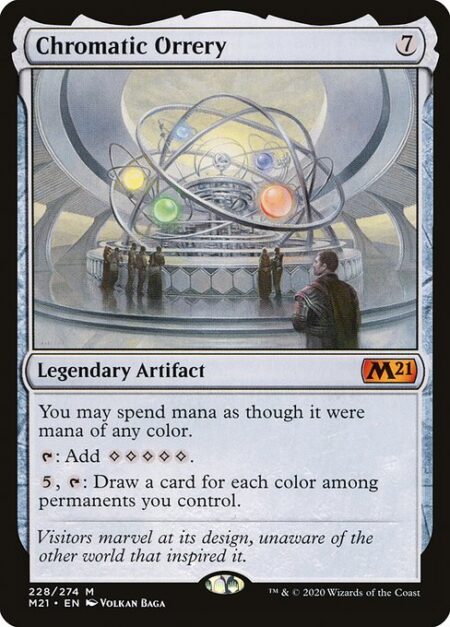 Chromatic Orrery - You may spend mana as though it were mana of any color.