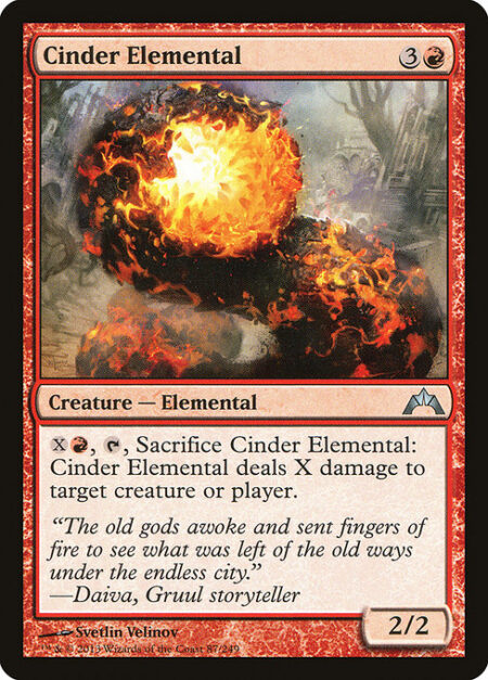 Cinder Elemental - {X}{R}