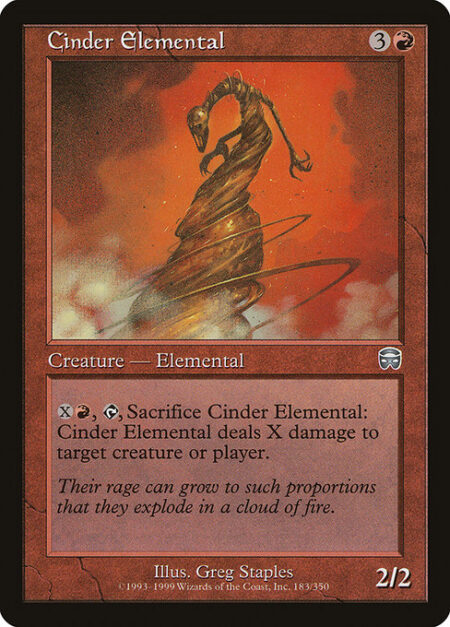 Cinder Elemental - {X}{R}