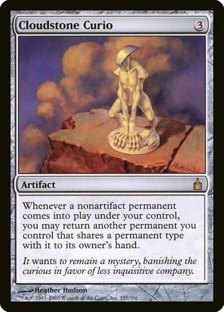 Cloudstone Curio - Whenever a nonartifact permanent enters the battlefield under your control