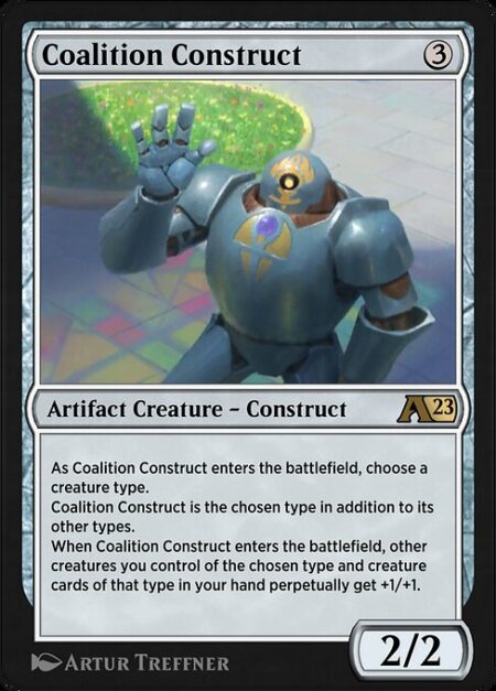 Coalition Construct - As Coalition Construct enters the battlefield
