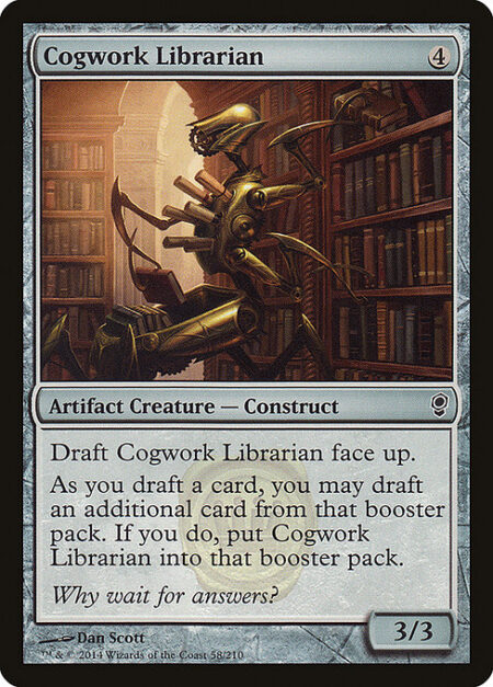 Cogwork Librarian - Draft Cogwork Librarian face up.