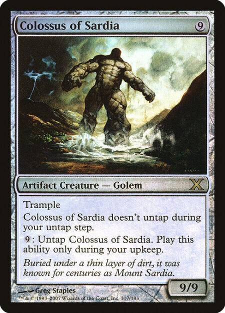 Colossus of Sardia - Trample (This creature can deal excess combat damage to the player or planeswalker it's attacking.)