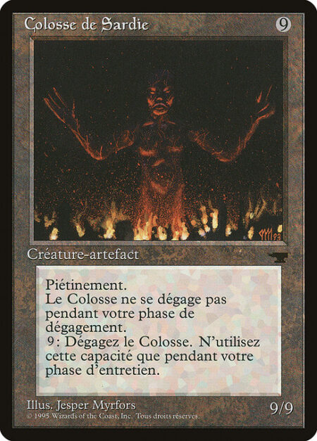 Colossus of Sardia - Trample (This creature can deal excess combat damage to the player or planeswalker it's attacking.)