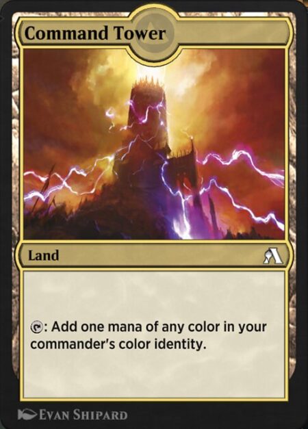 Command Tower - {T}: Add one mana of any color in your commander's color identity.