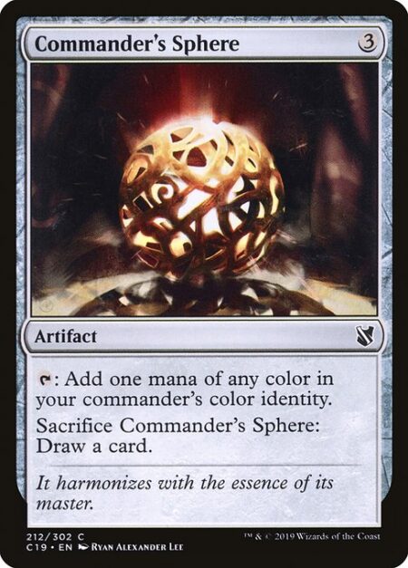 Commander's Sphere - {T}: Add one mana of any color in your commander's color identity.