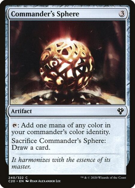 Commander's Sphere - {T}: Add one mana of any color in your commander's color identity.