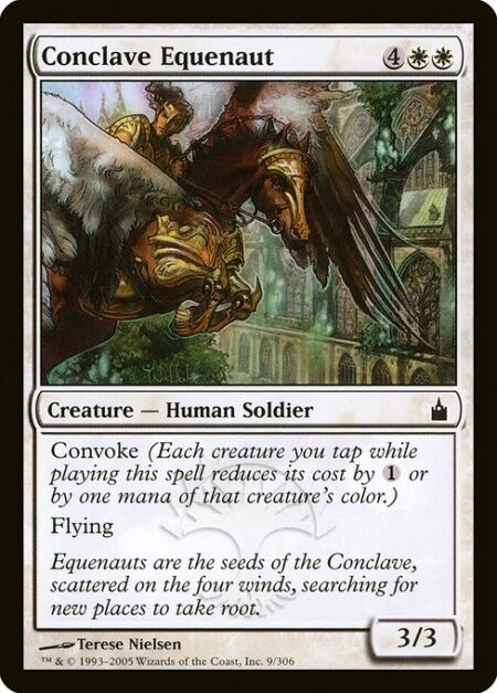 Conclave Equenaut - Convoke (Your creatures can help cast this spell. Each creature you tap while casting this spell pays for {1} or one mana of that creature's color.)