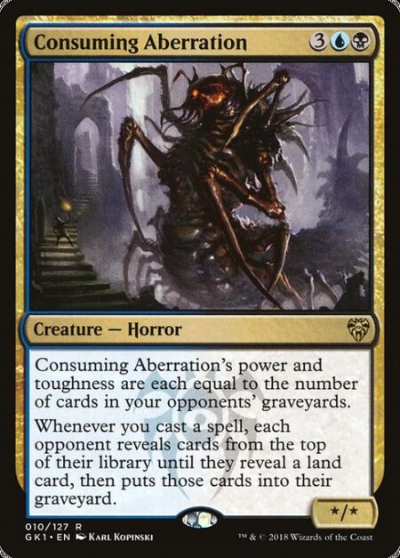 Consuming Aberration - Consuming Aberration's power and toughness are each equal to the number of cards in your opponents' graveyards.