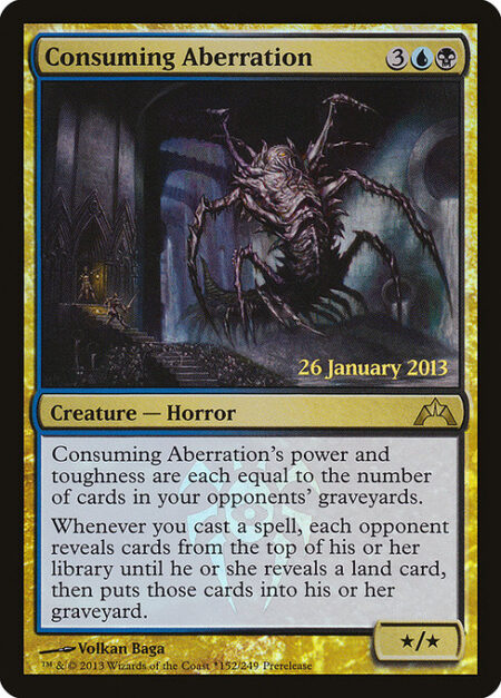 Consuming Aberration - Consuming Aberration's power and toughness are each equal to the number of cards in your opponents' graveyards.