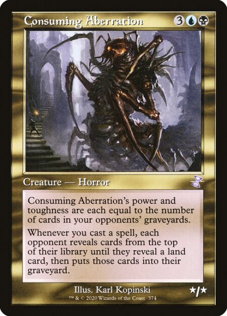 Consuming Aberration - Consuming Aberration's power and toughness are each equal to the number of cards in your opponents' graveyards.