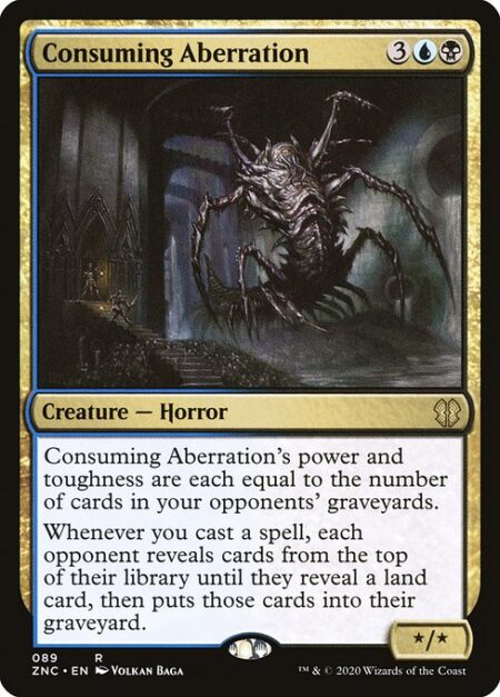 Consuming Aberration - Consuming Aberration's power and toughness are each equal to the number of cards in your opponents' graveyards.