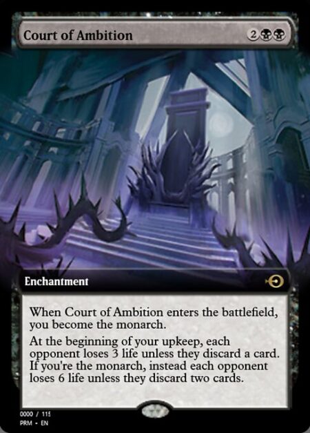 Court of Ambition - When Court of Ambition enters