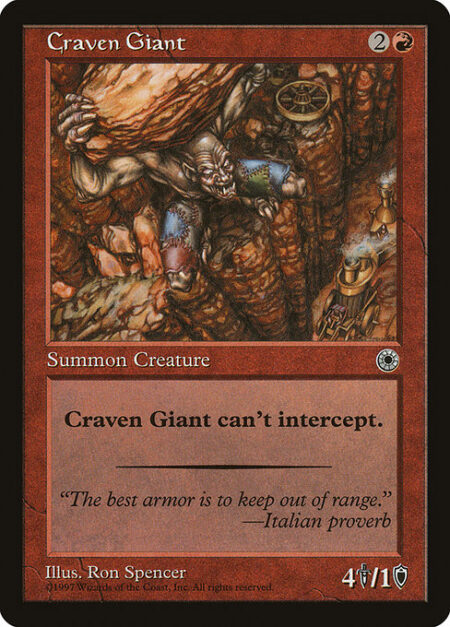 Craven Giant - Craven Giant can't block.