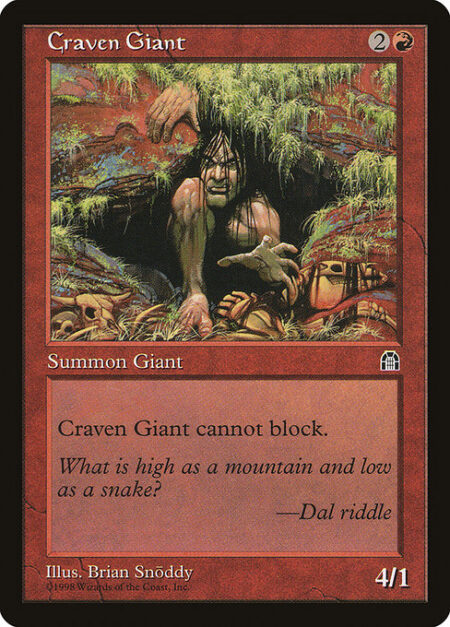 Craven Giant - Craven Giant can't block.