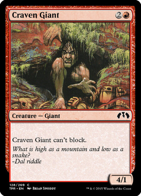 Craven Giant - Craven Giant can't block.