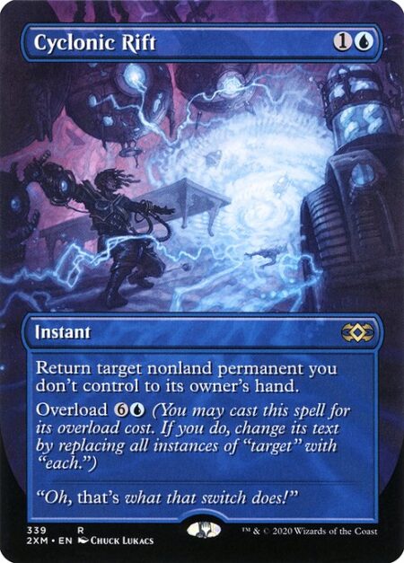 Cyclonic Rift - Return target nonland permanent you don't control to its owner's hand.