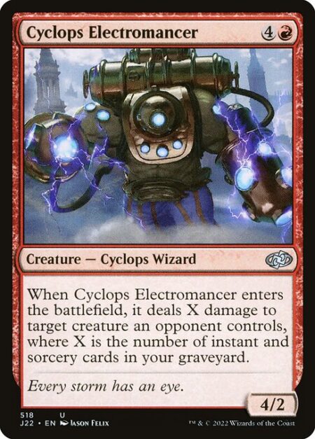 Cyclops Electromancer - When Cyclops Electromancer enters the battlefield