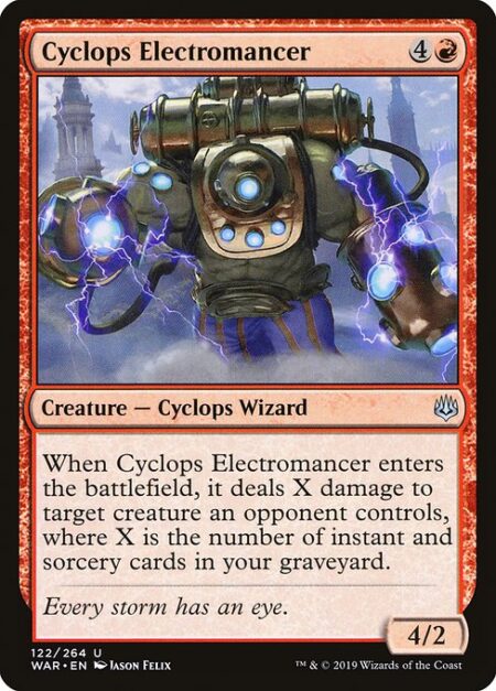 Cyclops Electromancer - When Cyclops Electromancer enters the battlefield