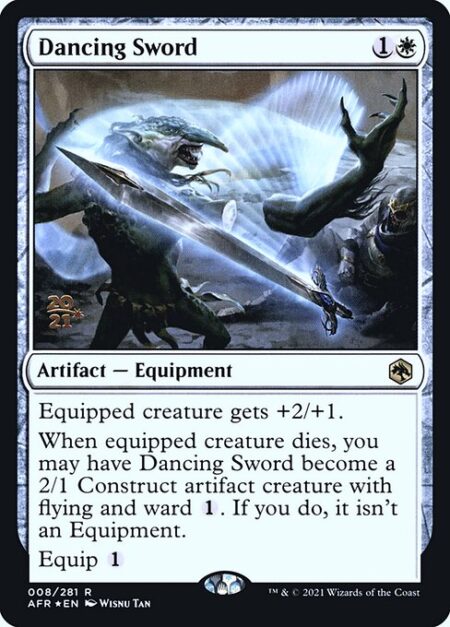 Dancing Sword - Equipped creature gets +2/+1.