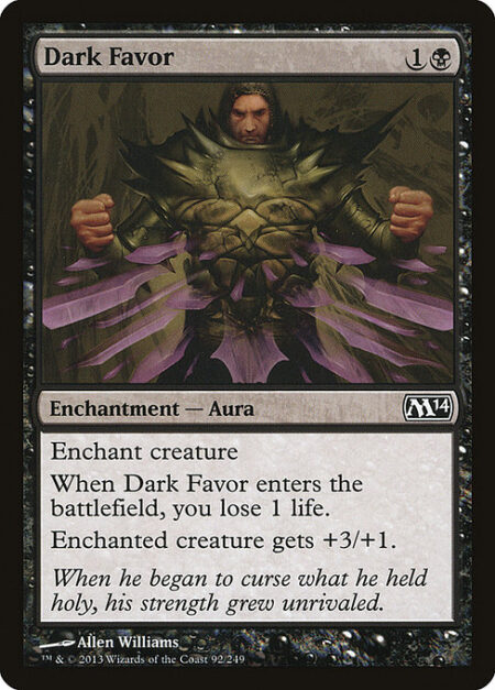 Dark Favor - Enchant creature