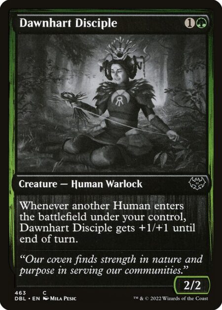 Dawnhart Disciple - Whenever another Human enters the battlefield under your control