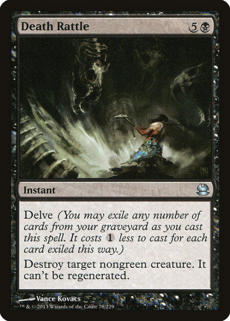 Death Rattle - Delve (Each card you exile from your graveyard while casting this spell pays for {1}.)