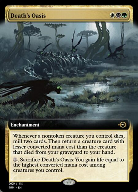 Death's Oasis - Whenever a nontoken creature you control dies