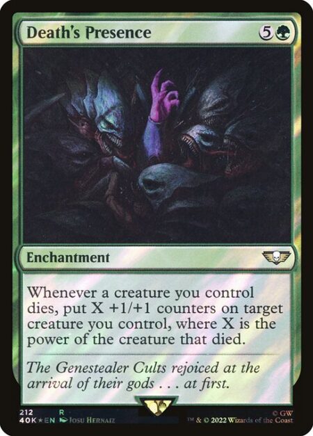 Death's Presence - Whenever a creature you control dies