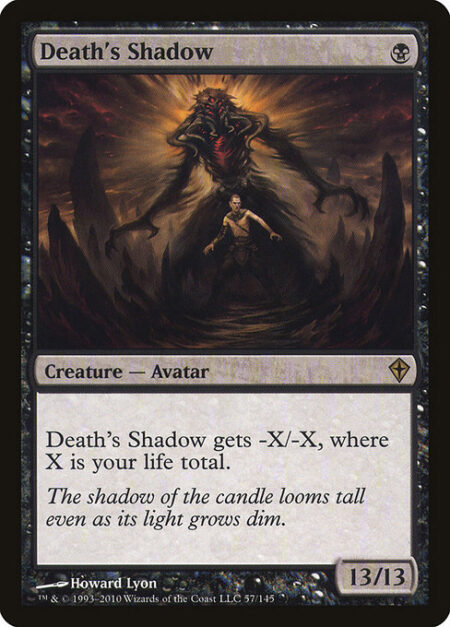Death's Shadow - Death's Shadow gets -X/-X