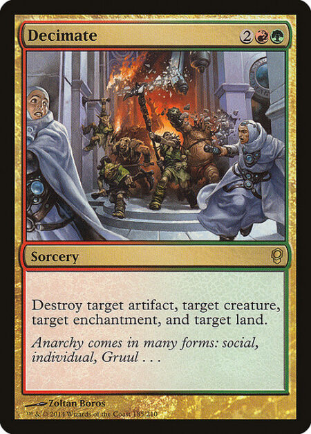 Decimate - Destroy target artifact