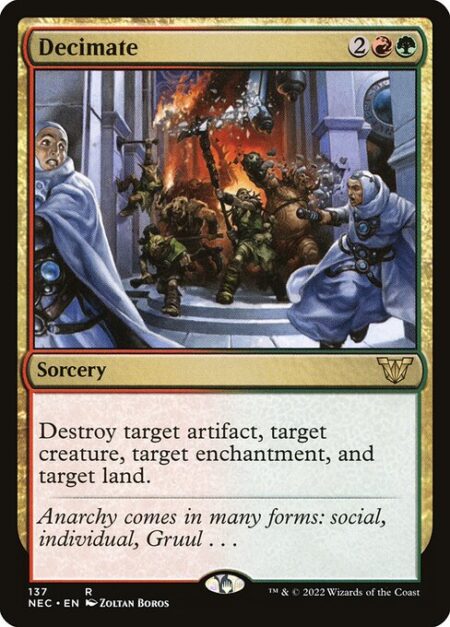 Decimate - Destroy target artifact