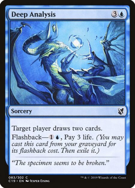 Deep Analysis - Target player draws two cards.