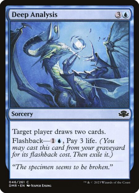 Deep Analysis - Target player draws two cards.