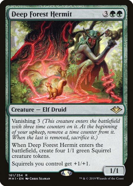 Deep Forest Hermit - Vanishing 3 (This creature enters the battlefield with three time counters on it. At the beginning of your upkeep