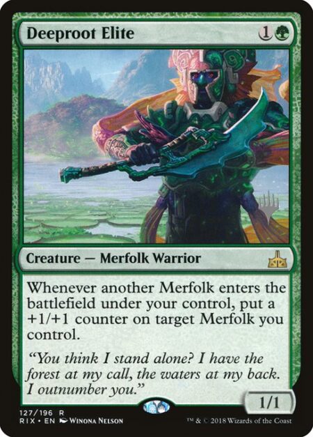 Deeproot Elite - Whenever another Merfolk enters the battlefield under your control