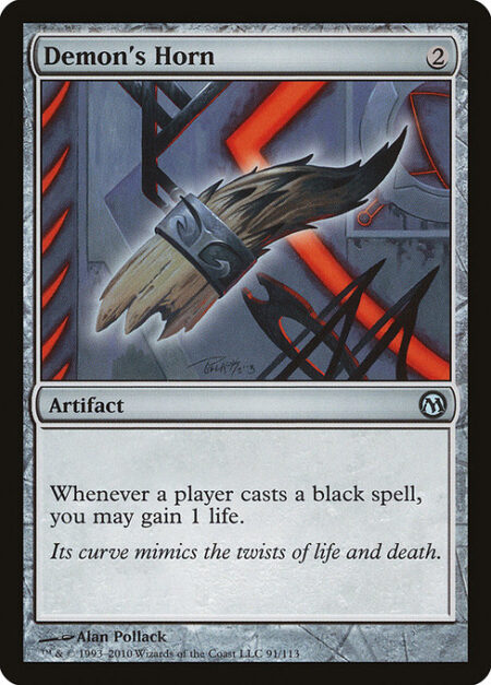 Demon's Horn - Whenever a player casts a black spell