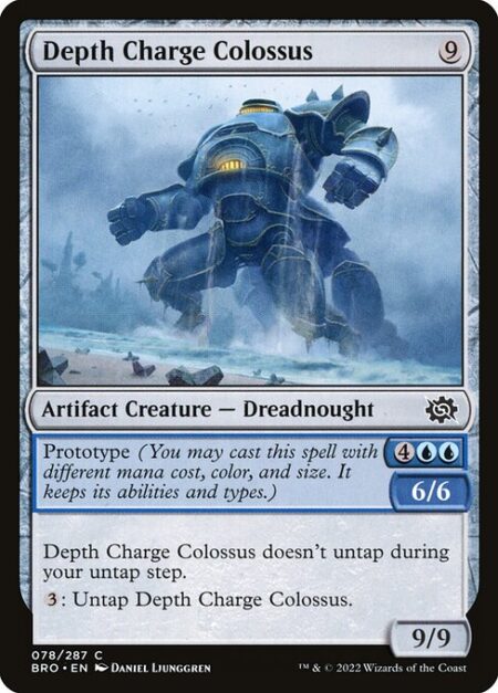 Depth Charge Colossus - Prototype {4}{U}{U} — 6/6 (You may cast this spell with different mana cost