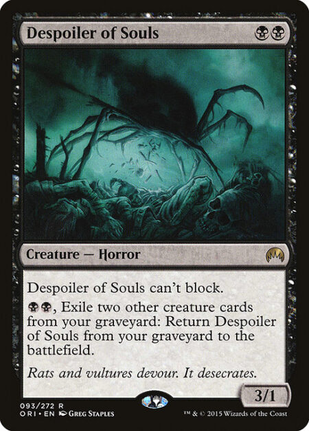 Despoiler of Souls - Despoiler of Souls can't block.