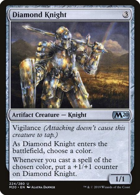 Diamond Knight - Vigilance (Attacking doesn't cause this creature to tap.)