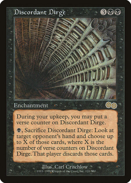 Discordant Dirge - At the beginning of your upkeep