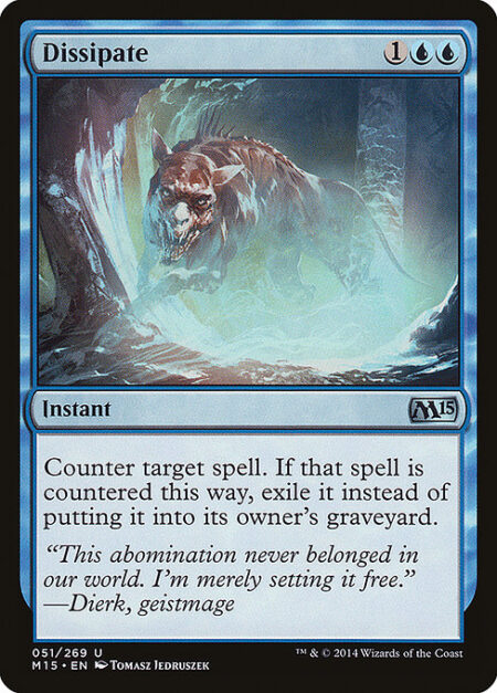 Dissipate - Counter target spell. If that spell is countered this way