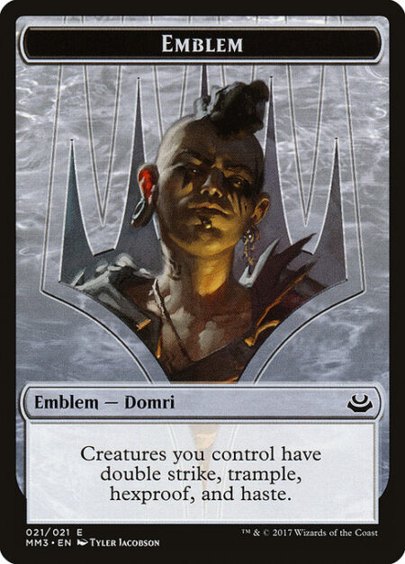 Domri Rade Emblem - Creatures you control have double strike