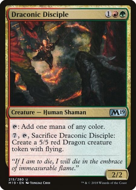 Draconic Disciple - {T}: Add one mana of any color.