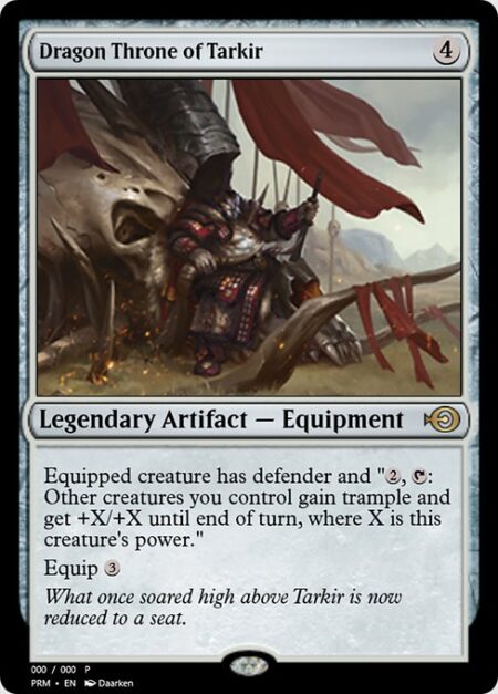 Dragon Throne of Tarkir - Equipped creature has defender and "{2}