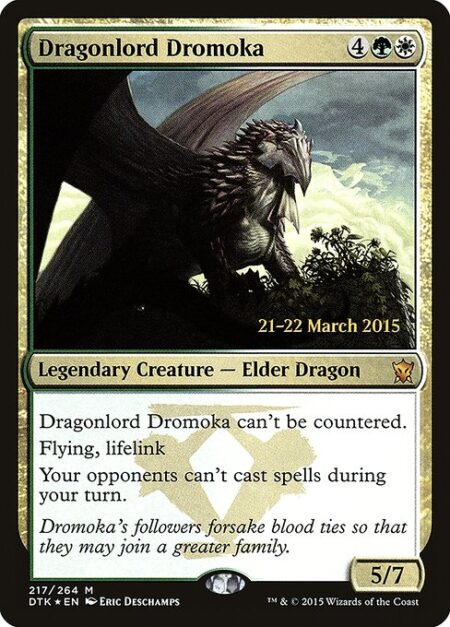 Dragonlord Dromoka - This spell can't be countered.