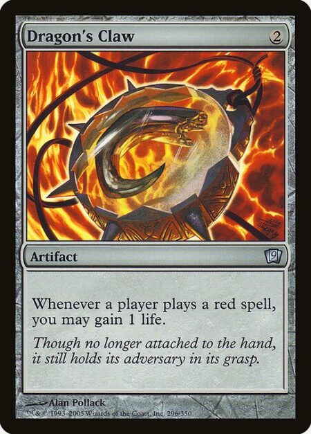 Dragon's Claw - Whenever a player casts a red spell